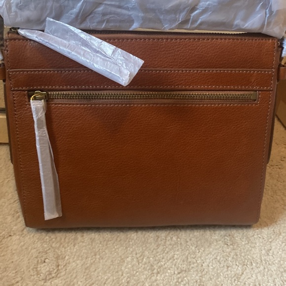 Fossil Brown Leather Crossbody Bag - Picture 2 of 3